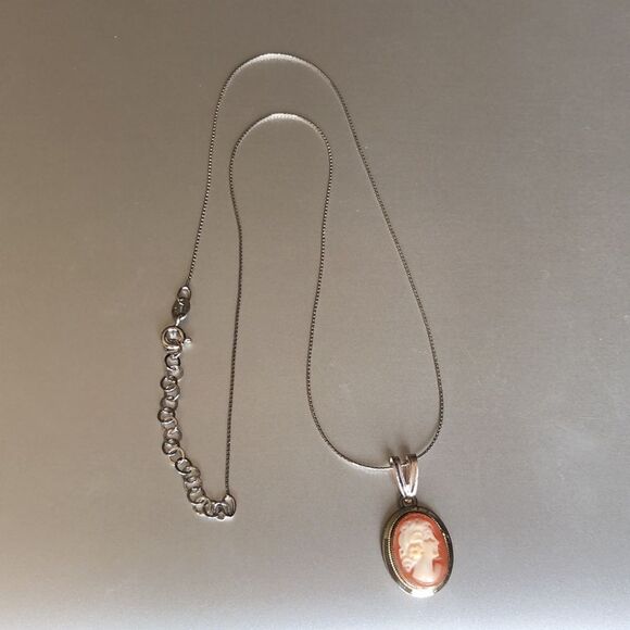 AMEDEO 925 STERLING SILVER VINTAGE LADY EARRINGS AND NECKLACE - Picture 4 of 10